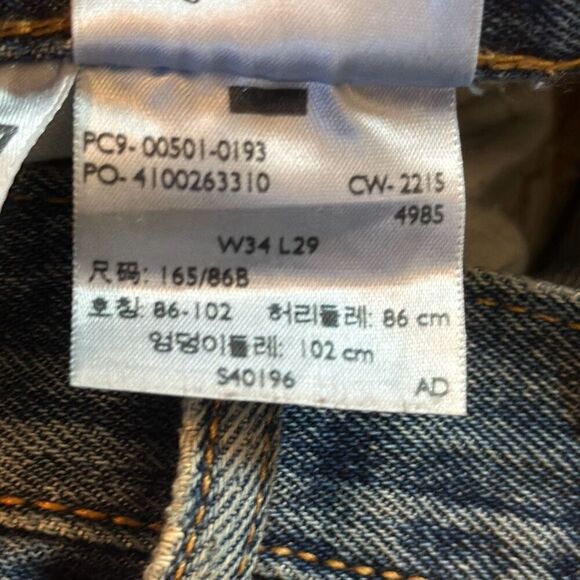 Levi’s Mens 501 Straight Jeans Button Fly size W34 x L29 - Picture 9 of 10